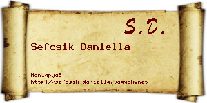 Sefcsik Daniella névjegykártya